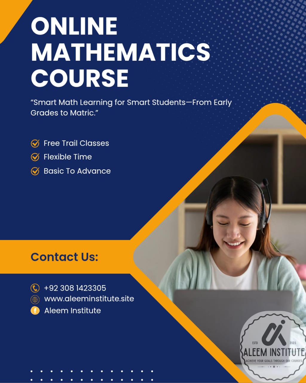 Online Mathematics Course By Aleem Institute